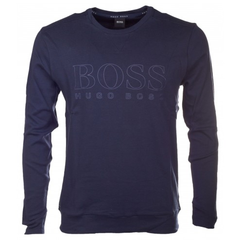 BOSS Sweatshirt aus Baumwolle mit Logo-Print