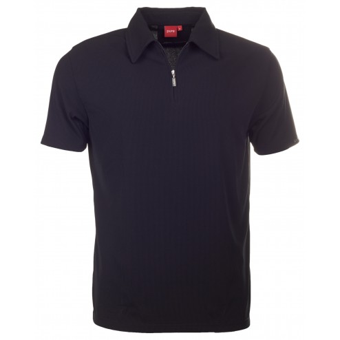 Pure Polo-Shirt mit hochwertigen Zip-Verschluss