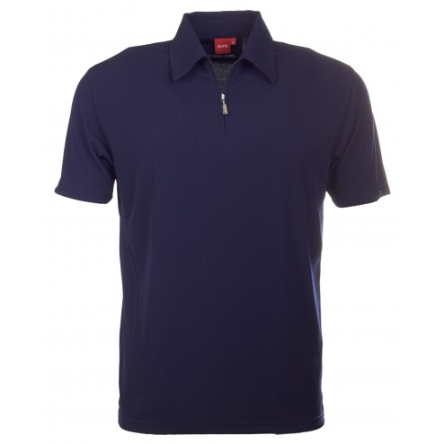 Pure Polo-Shirt mit hochwertigen Zip-Verschluss