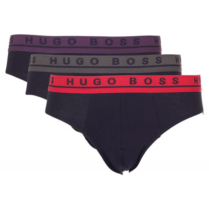 BOSS Hugo Boss Herren Slip Mini 3P Unterhose FN Solid, 3er Pack Slips